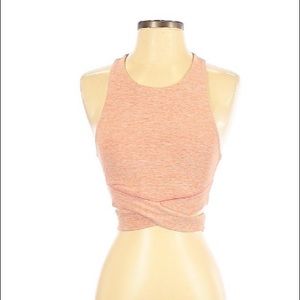 Beyond Yoga Light pink Strappy Cross Crop Tank • S